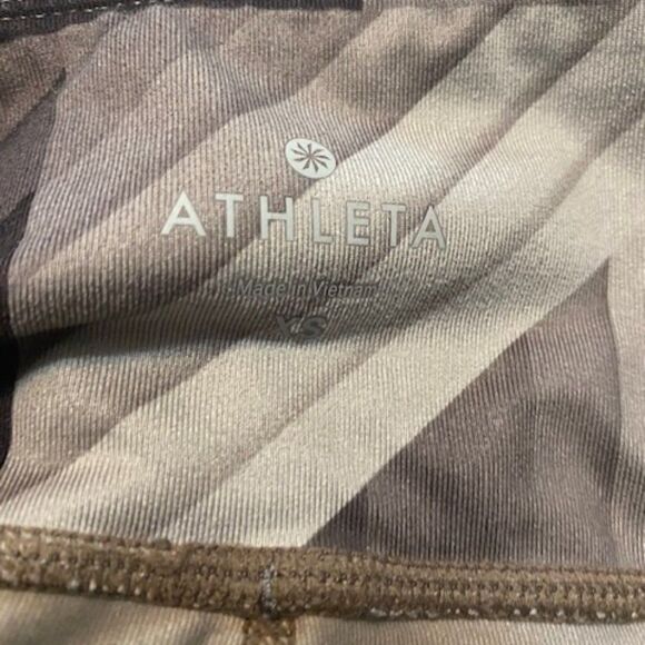 Athleta Brown/Tan Geometric pattern leggings, size XS - Picture 4 of 4